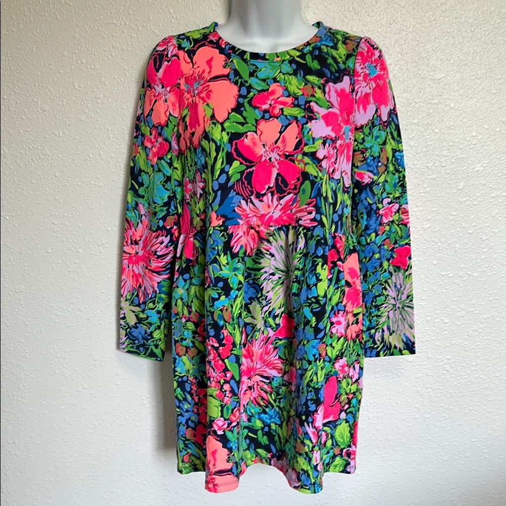 Lilly Pulitzer Teigen Dress Pink and Green Size XL (12-14)